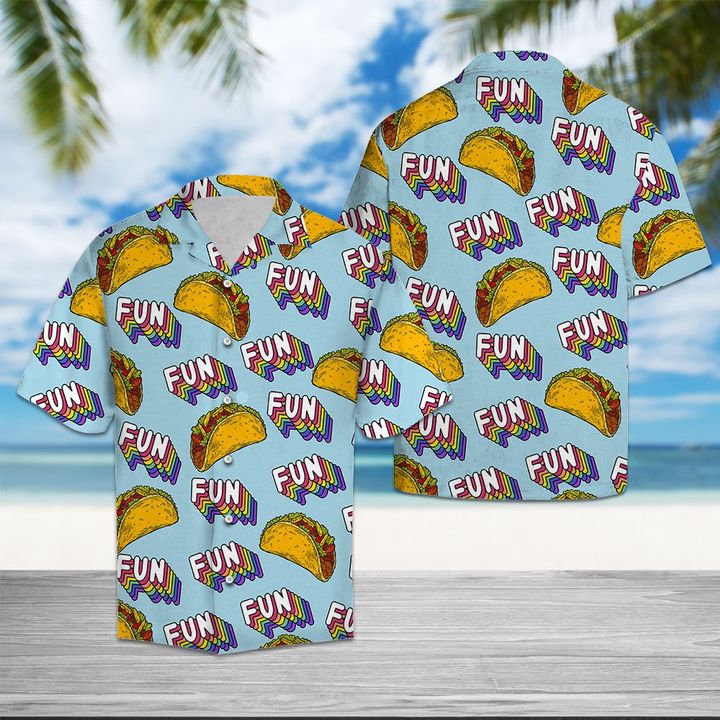 Taco Fun Summer Hawaiian Shirt Summer Button Up Taco Fun Summer Hawaiian Shirt Summer Button Up