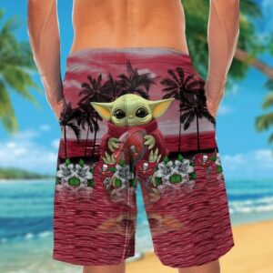 Tampa Bay Buccaneers And Baby Yoda Hawaiian Shirt Short