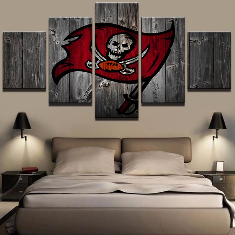 Tampa Bay Buccaneers Football - Sport 5 Panel Canvas Art Wall Decor Tampa Bay Buccaneers Football - Sport 5 Panel Canvas Art Wall Decor