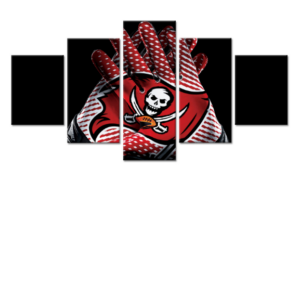Tampa Bay Buccaneers Glove - Sport 5 Panel Canvas Art Wall Decor
