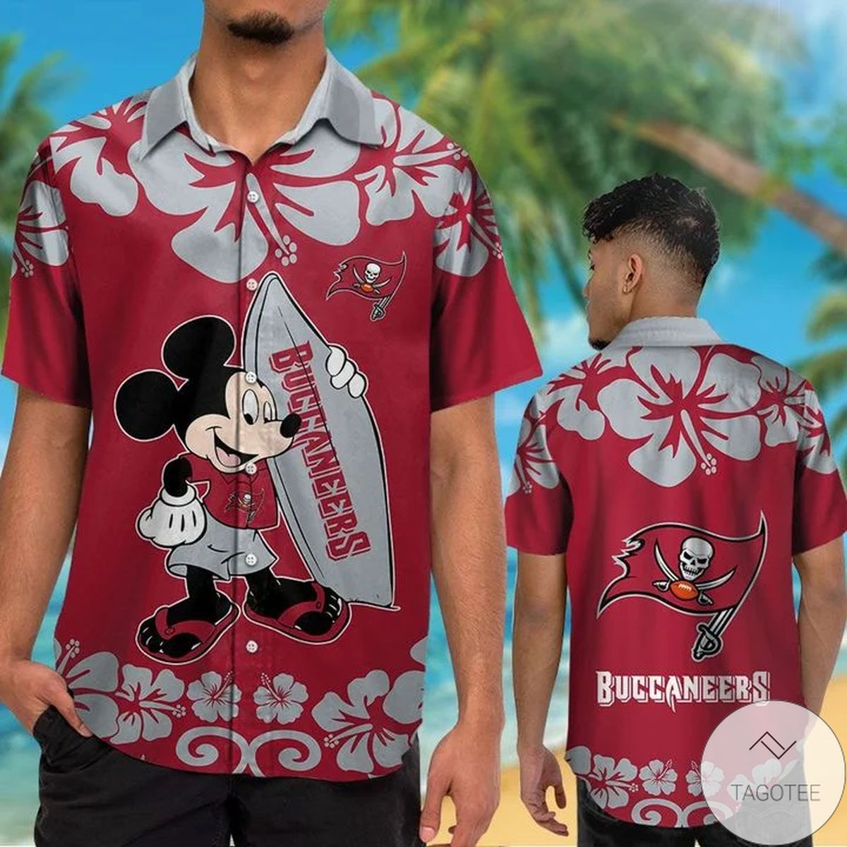 Tampa Bay Buccaneers & Mickey Mouse Hawaiian Shirt Tampa Bay Buccaneers & Mickey Mouse Hawaiian Shirt
