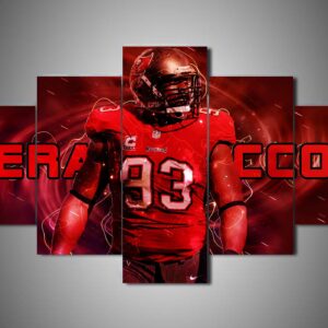 Tampa Bay Buccaneers - Gerald Mccoy - Sport 5 Panel Canvas Art Wall Decor