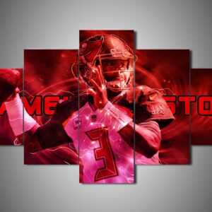 Tampa Bay Buccaneers - Jameis Winston - Sport 5 Panel Canvas Art Wall Decor