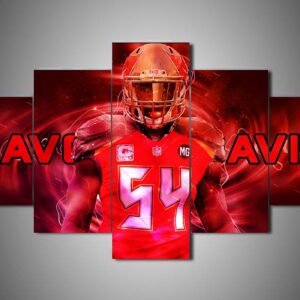 Tampa Bay Buccaneers - Lavonte David - Sport 5 Panel Canvas Art Wall Decor