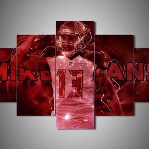 Tampa Bay Buccaneers - Mike Evans - Sport 5 Panel Canvas Art Wall Decor
