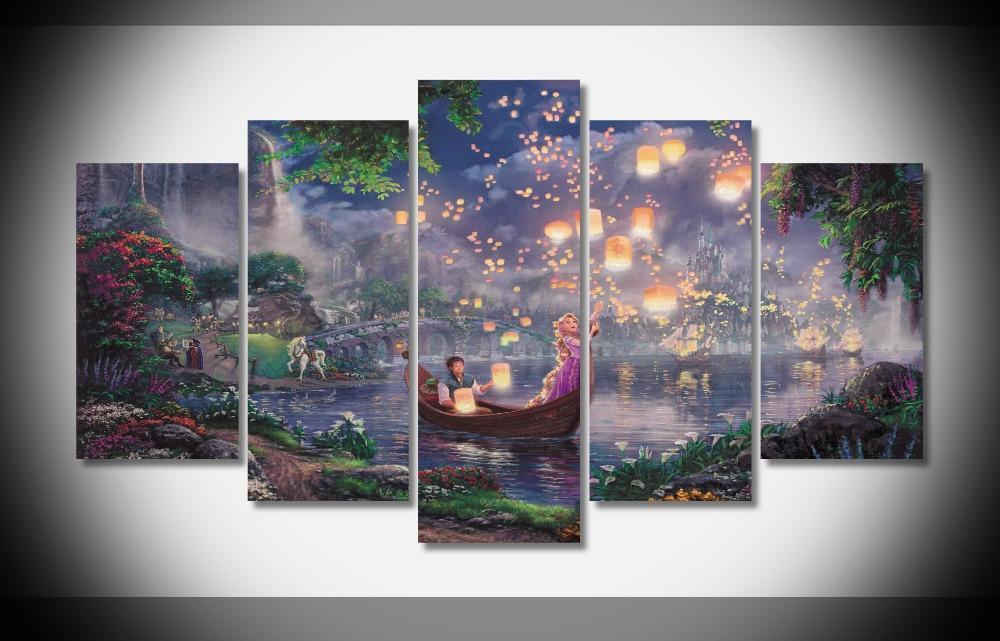Tangled Poster - 5 Panel Canvas Art Wall Decor Tangled Poster - 5 Panel Canvas Art Wall Decor