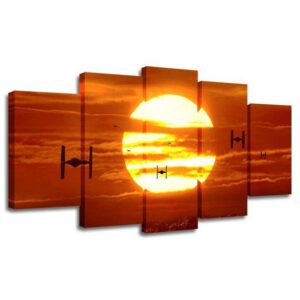 Tar Wars Movie Christmas 5 - Movie 5 Panel Canvas Art Wall Decor