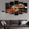 Tasty Pizza - Kitchen 5 Panel Canvas Art Wall Decor