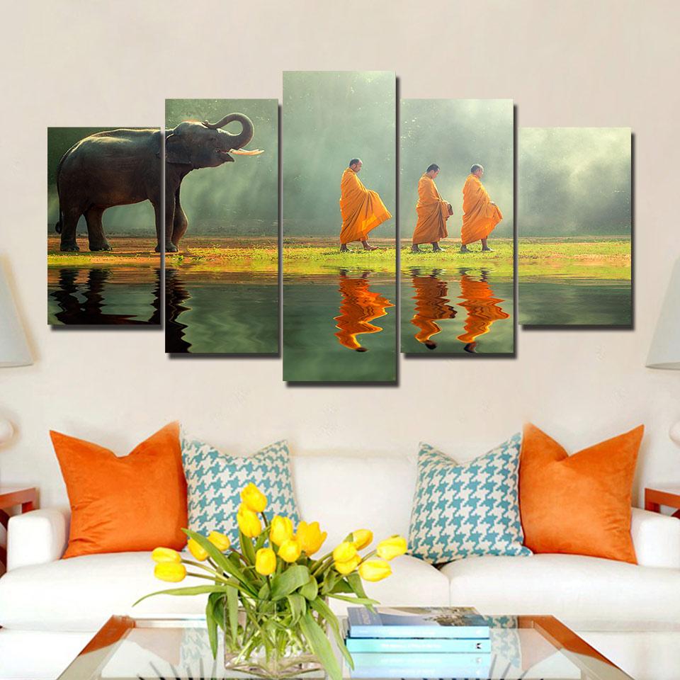 Tatars and Elephants - Religion 5 Panel Canvas Art Wall Decor Tatars and Elephants - Religion 5 Panel Canvas Art Wall Decor