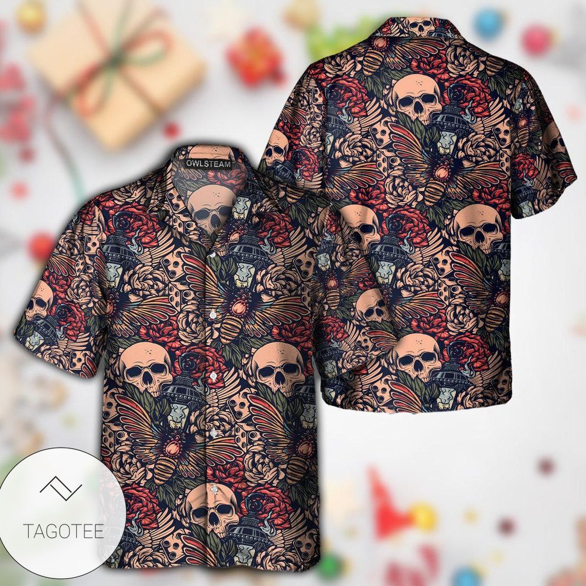 Tattoo Skull Amazing Christmas 01 Hawaiian Shirt Tattoo Skull Amazing Christmas 01 Hawaiian Shirt