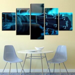 Taylor Brand Guitar - Music 5 Panel Canvas Art Wall Decor