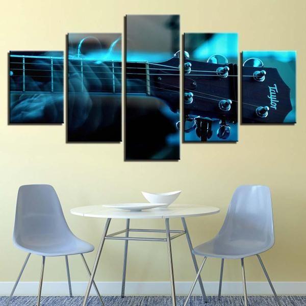 Taylor Brand Guitar - Music 5 Panel Canvas Art Wall Decor Taylor Brand Guitar - Music 5 Panel Canvas Art Wall Decor