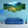 Tea Plantations On Angkhang Mountain - Nature 5 Panel Canvas Art Wall Decor