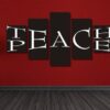 Teach Peace - Abstract 5 Panel Canvas Art Wall Decor
