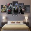 Teenage Mutant Ninja Turtles 4 Cartoon - 5 Panel Canvas Art Wall Decor