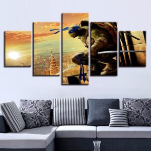 Teenage Mutant Ninja Turtles Tableau - Movie 5 Panel Canvas Art Wall Decor