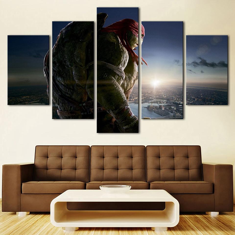 Teenage Mutant Ninja Turtles - Movie 5 Panel Canvas Art Wall Decor Teenage Mutant Ninja Turtles - Movie 5 Panel Canvas Art Wall Decor
