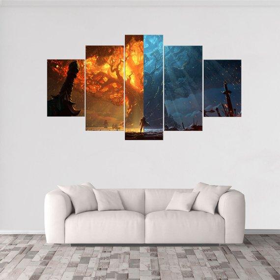 Teldrassil World Of Warcraft 1 - Gaming 5 Panel Canvas Art Wall Decor Teldrassil World Of Warcraft 1 - Gaming 5 Panel Canvas Art Wall Decor