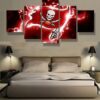 Tempa Bay Buccaneers Sports Team - Sport 5 Panel Canvas Art Wall Decor