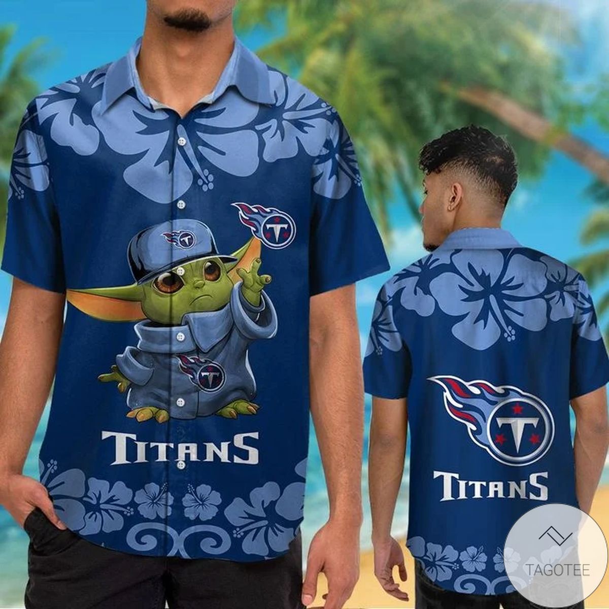 Tennessee Titans Baby Yoda Hawaiian Shirt Tennessee Titans Baby Yoda Hawaiian Shirt