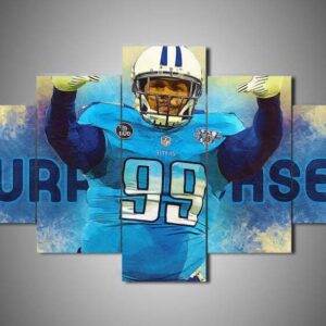 Tennessee Titans - Jurrell Casey - Sport 5 Panel Canvas Art Wall Decor