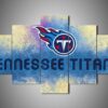 Tennessee Titans - Team 1 - Sport 5 Panel Canvas Art Wall Decor