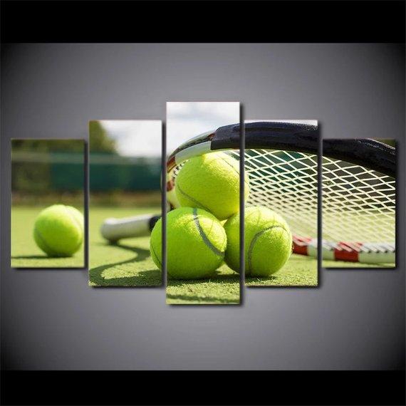 Tennis - Sport 5 Panel Canvas Art Wall Decor Tennis - Sport 5 Panel Canvas Art Wall Decor