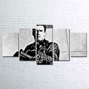Terminator 2 - Movie 5 Panel Canvas Art Wall Decor