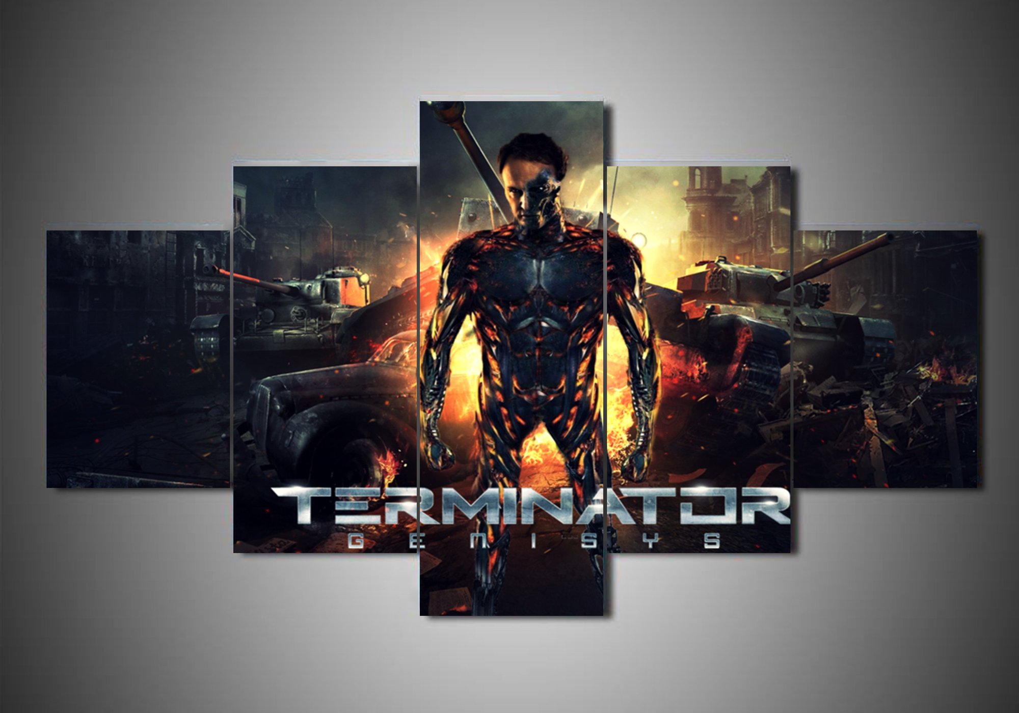 Terminator 3 - Movie 5 Panel Canvas Art Wall Decor Terminator 3 - Movie 5 Panel Canvas Art Wall Decor