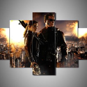 Terminator 9 - Movie 5 Panel Canvas Art Wall Decor