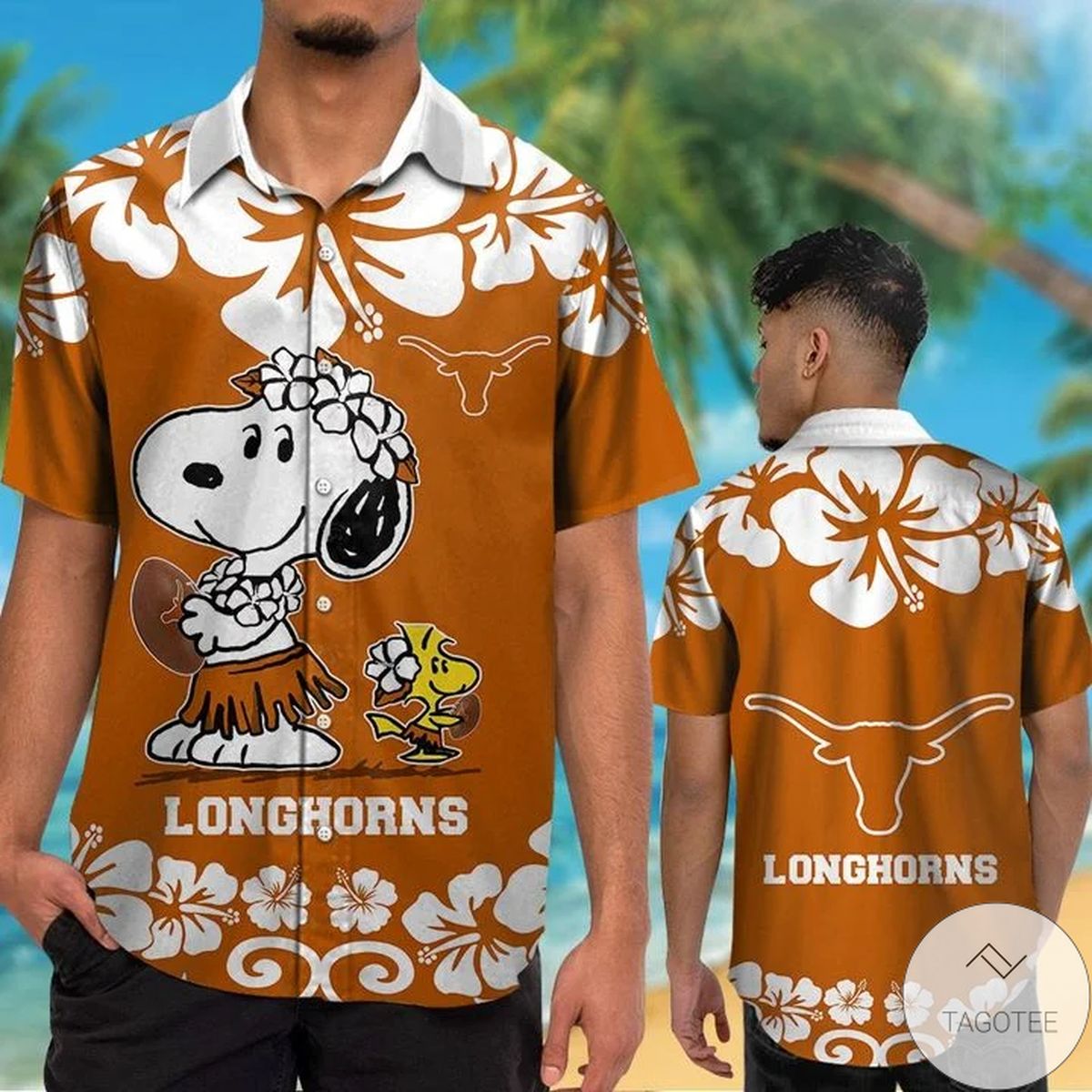 Texas Longhorns & Snoopy Hawaiian Shirt Texas Longhorns & Snoopy Hawaiian Shirt
