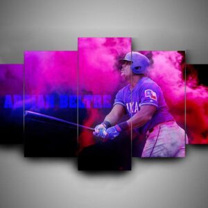 Texas Rangers 3 - Sport 5 Panel Canvas Art Wall Decor