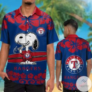 Texas Rangers Snoopy Hawaiian Shirt
