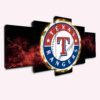 Texas Rangers Team - Sport 5 Panel Canvas Art Wall Decor