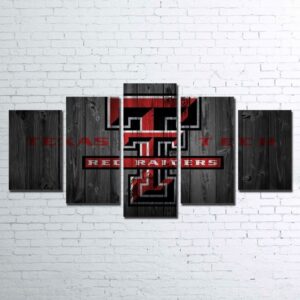Texas Tech Logo - Sport 5 Panel Canvas Art Wall Decor