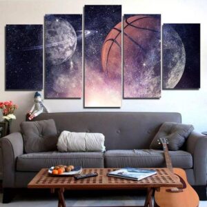 The Baske - Abstract 5 Panel Canvas Art Wall Decor
