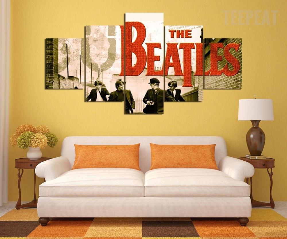 The Beatles: A Hard Day’S Night - Music 5 Panel Canvas Art Wall Decor The Beatles: A Hard Day’S Night - Music 5 Panel Canvas Art Wall Decor