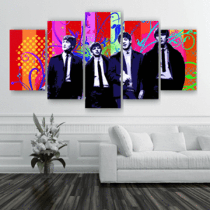 The Beatles “Fab Four” - Famous Person 5 Panel Canvas Art Wall Decor