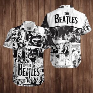 The Beatles Hawaiian Shirt Summer Button Up