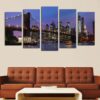 The Beauty Of City Scenery - Nature 5 Panel Canvas Art Wall Decor