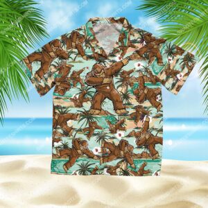 The Bigfoot Dabbing All Over Print Hawaiian Shirt