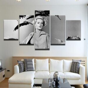 The Birds Alfred Hitchcock - Movie 5 Panel Canvas Art Wall Decor