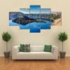 The Blue Jewel Of Oregon Deep Blue Lake - Nature 5 Panel Canvas Art Wall Decor