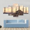 The Blue Mosque In Istanbul - Nature 5 Panel Canvas Art Wall Decor