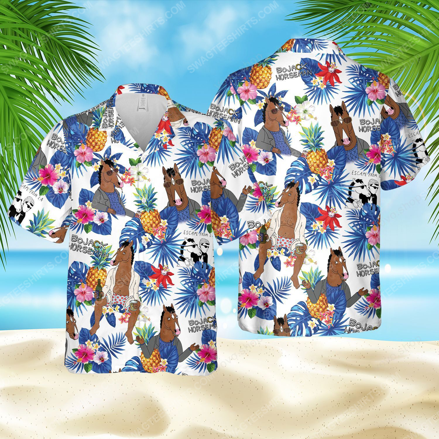 The Bojack Horseman Movie Full Printed Hawaiian Shirt The Bojack Horseman Movie Full Printed Hawaiian Shirt