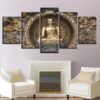 The Buddha - Religion 5 Panel Canvas Art Wall Decor
