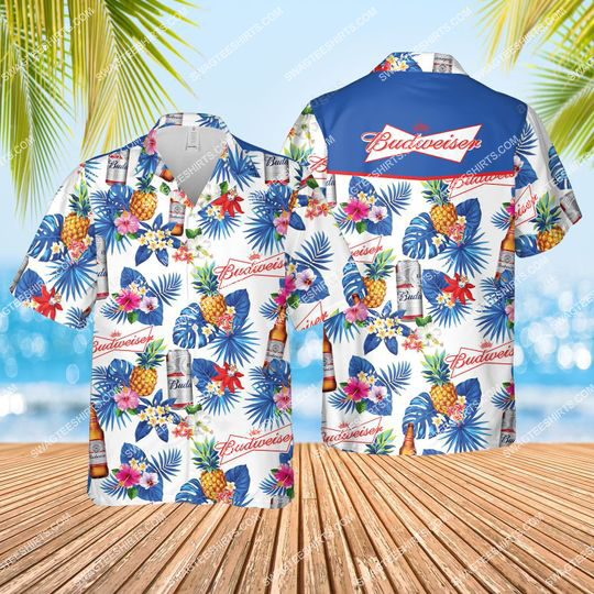 The Budweiser Beer Summer Vibes All Over Print Hawaiian Shirt The Budweiser Beer Summer Vibes All Over Print Hawaiian Shirt