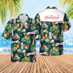 The Budweiser Beer Tropical All Over Print Hawaiian Shirt