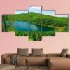The Camel Ride Sky Pond In China - Nature 5 Panel Canvas Art Wall Decor