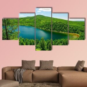 The Camel Ride Sky Pond In China - Nature 5 Panel Canvas Art Wall Decor